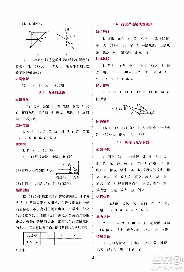 2019年新課程學(xué)習(xí)輔導(dǎo)物理八年級(jí)上冊(cè)粵教滬科版參考答案