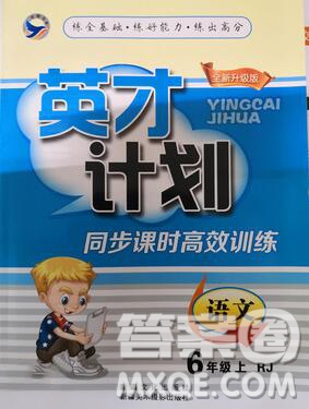 2019年人教版英才計(jì)劃同步課時(shí)高效訓(xùn)練六年級(jí)語(yǔ)文上冊(cè)答案