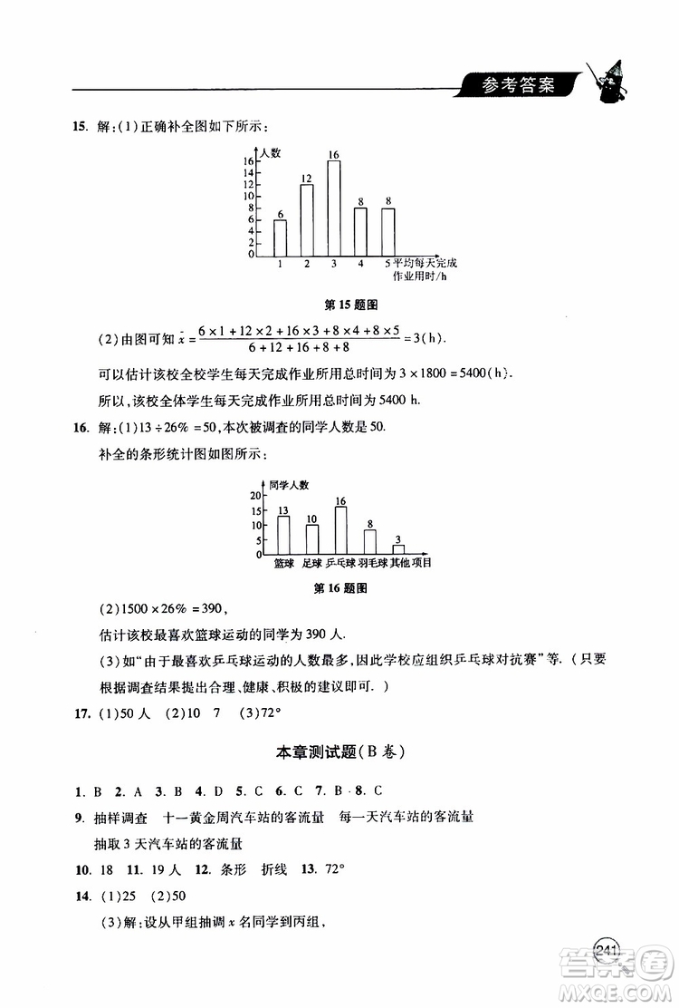 2019年新課堂同步學習與探究數(shù)學七年級上學期人教版參考答案