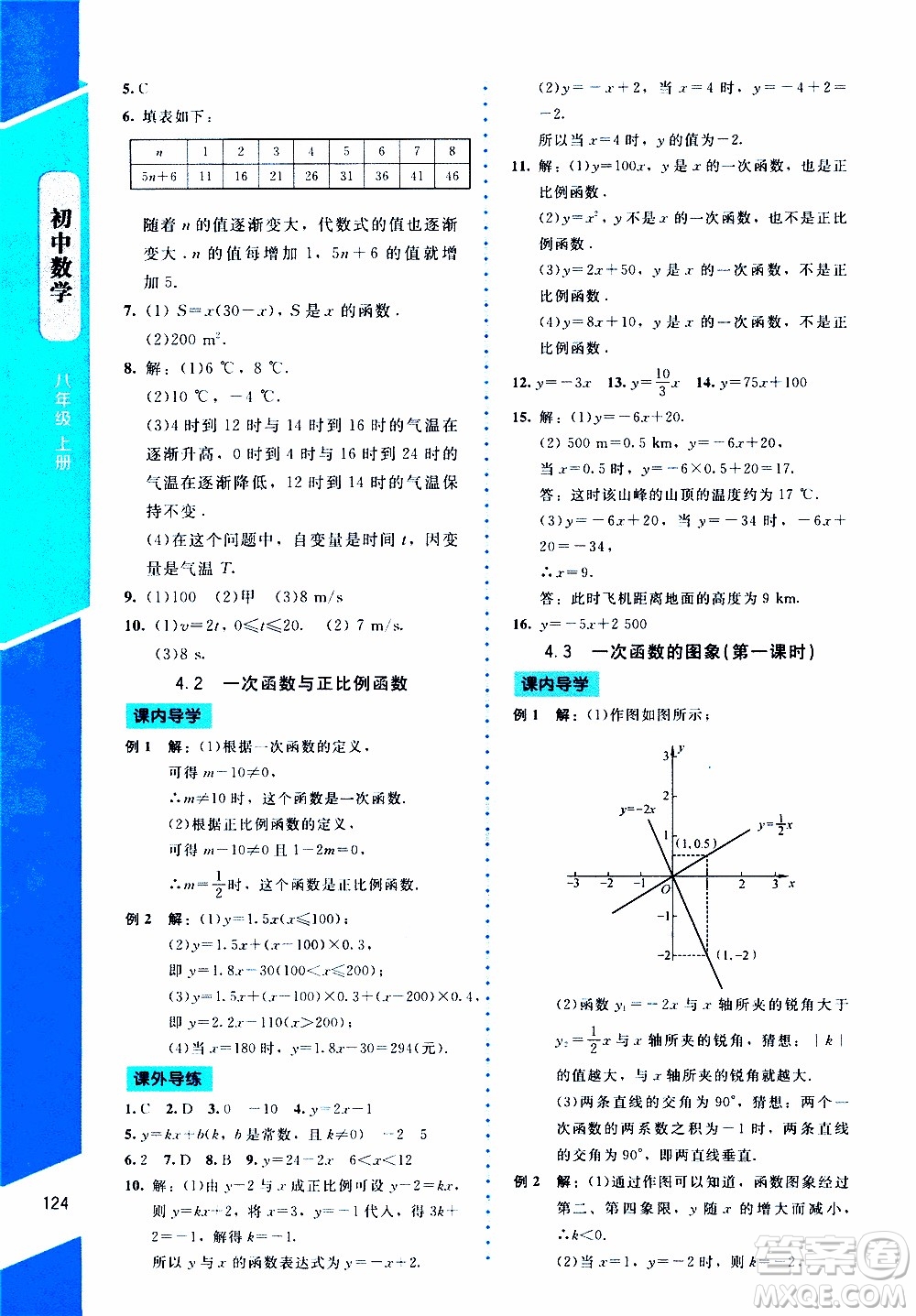 2019年課內(nèi)課外直通車數(shù)學(xué)八年級(jí)上冊(cè)北師大版參考答案
