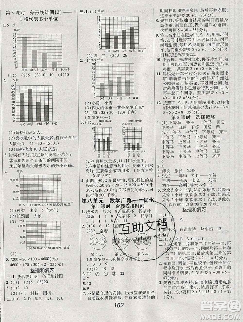 2019年人教版全優(yōu)課堂考點集訓(xùn)與滿分備考四年級數(shù)學(xué)上冊答案