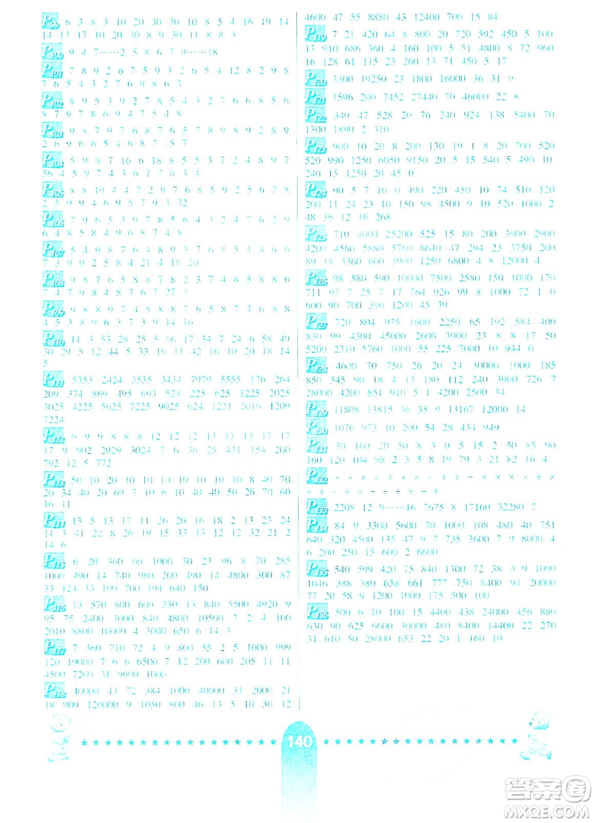 河北少年兒童出版社2019數(shù)學(xué)口算題卡四年級(jí)上冊(cè)西師大版答案