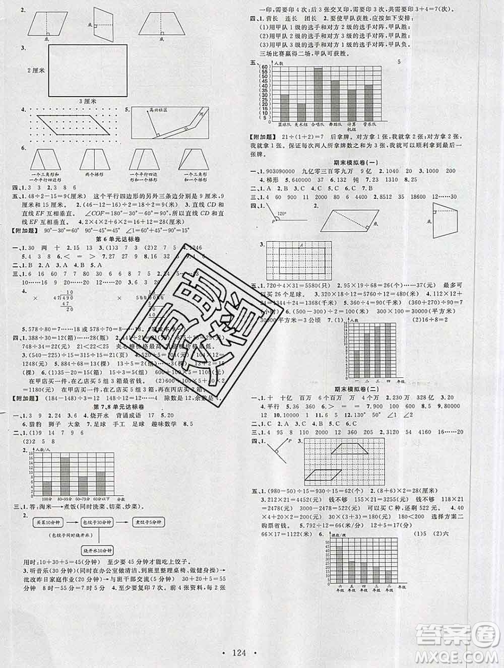 廣東經(jīng)濟出版社2019秋名校課堂四年級數(shù)學上冊人教版答案