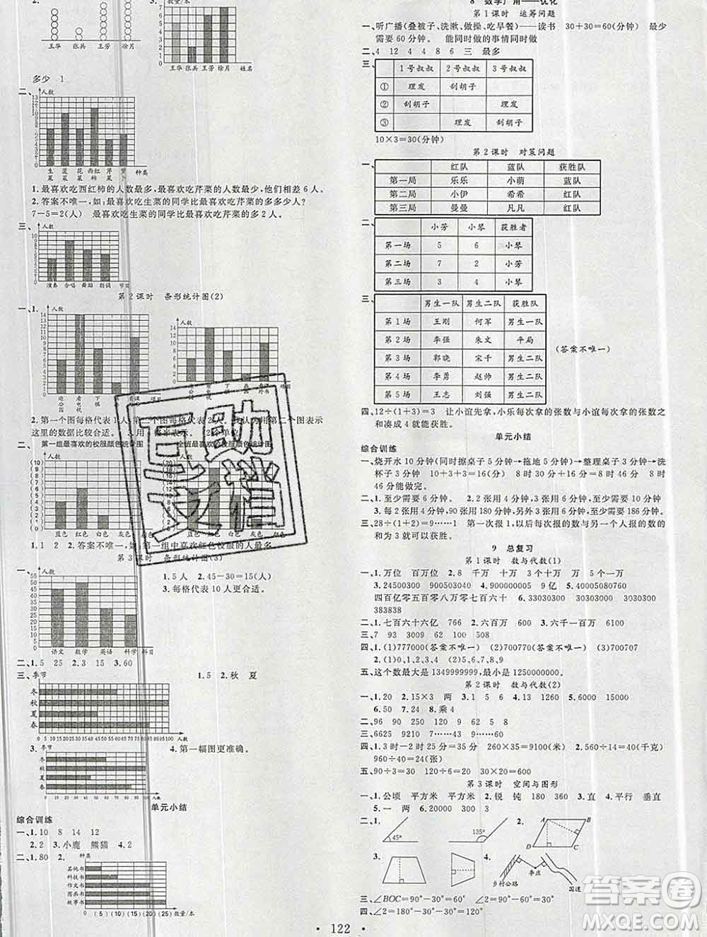 廣東經(jīng)濟出版社2019秋名校課堂四年級數(shù)學上冊人教版答案