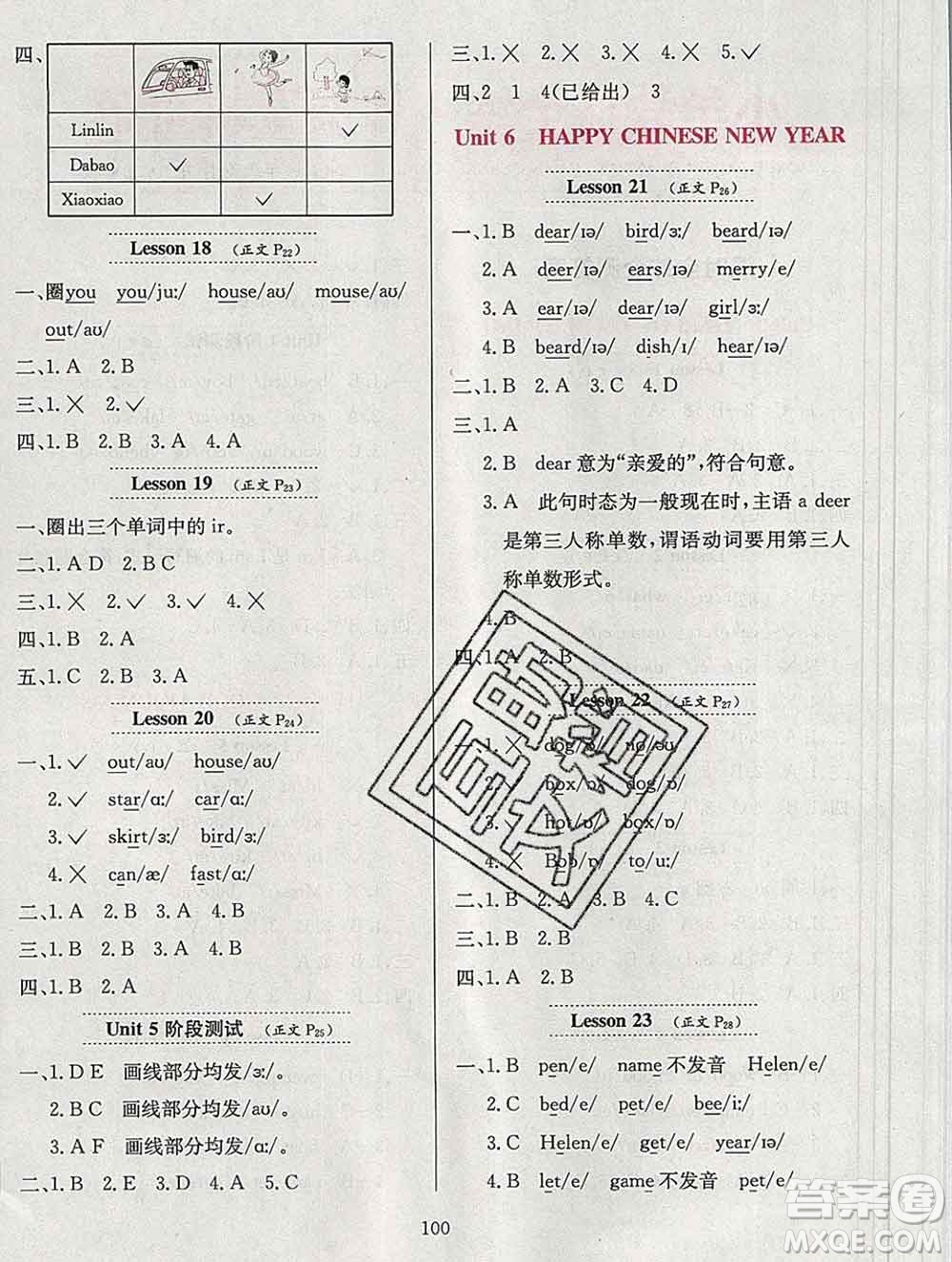 陜西人民教育出版社2019年小學(xué)教材全練一年級(jí)英語(yǔ)上冊(cè)北京版答案