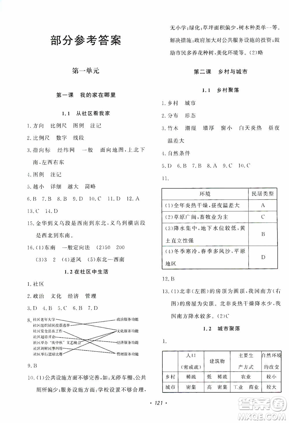 花山小狀元2019學(xué)科能力達(dá)標(biāo)初中生100全優(yōu)卷歷史與社會(huì)七年級(jí)上冊(cè)答案