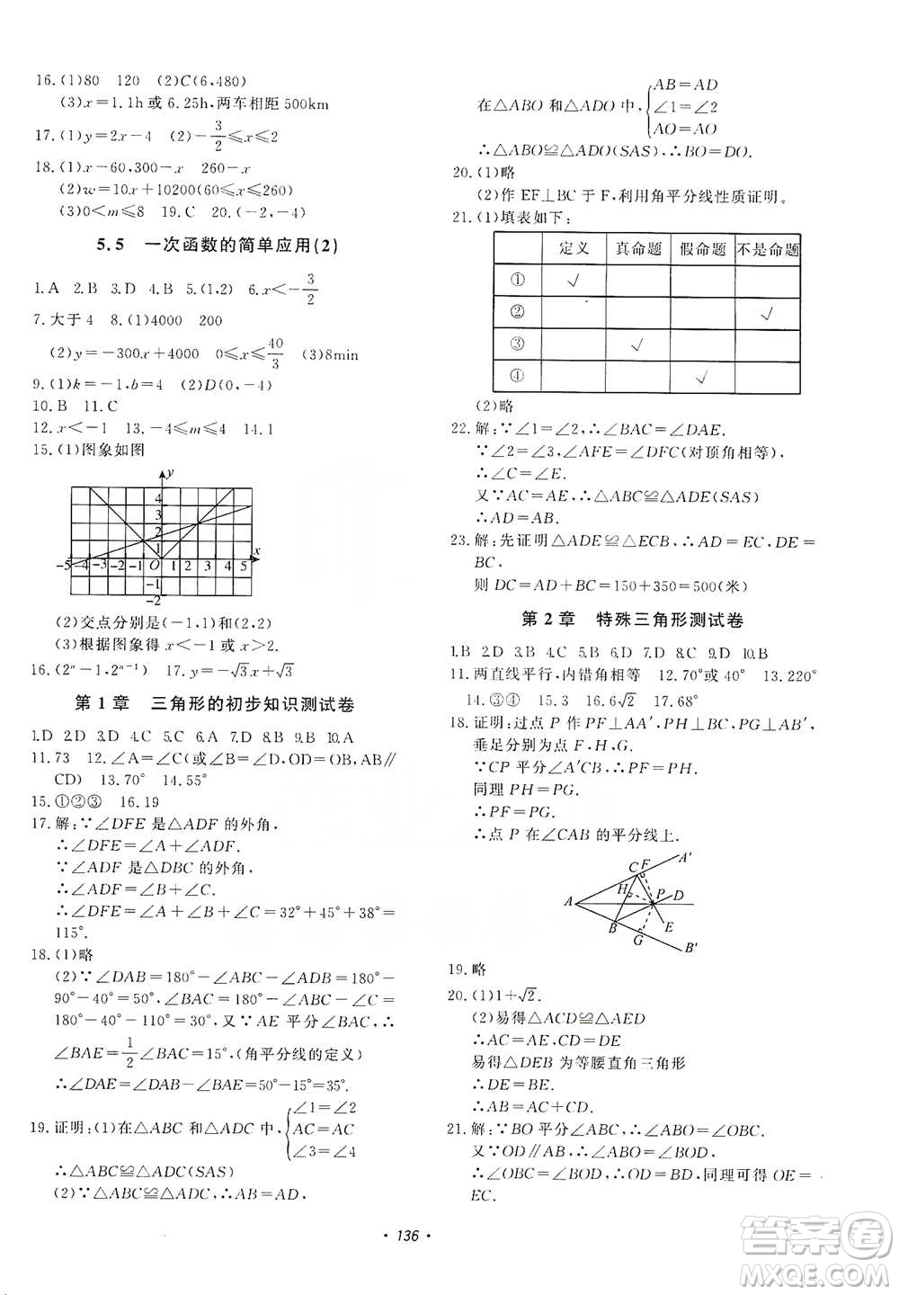 花山小狀元2019學(xué)科能力達(dá)標(biāo)初中生100全優(yōu)卷數(shù)學(xué)八年級上冊浙教版ZJ答案