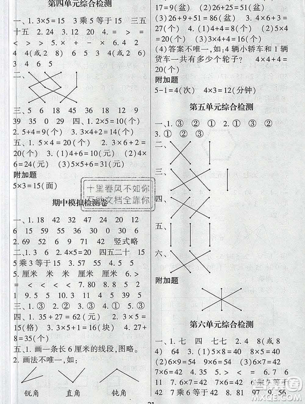 河海大學(xué)出版社2019新版經(jīng)綸學(xué)典棒棒堂二年級數(shù)學(xué)上冊人教版答案