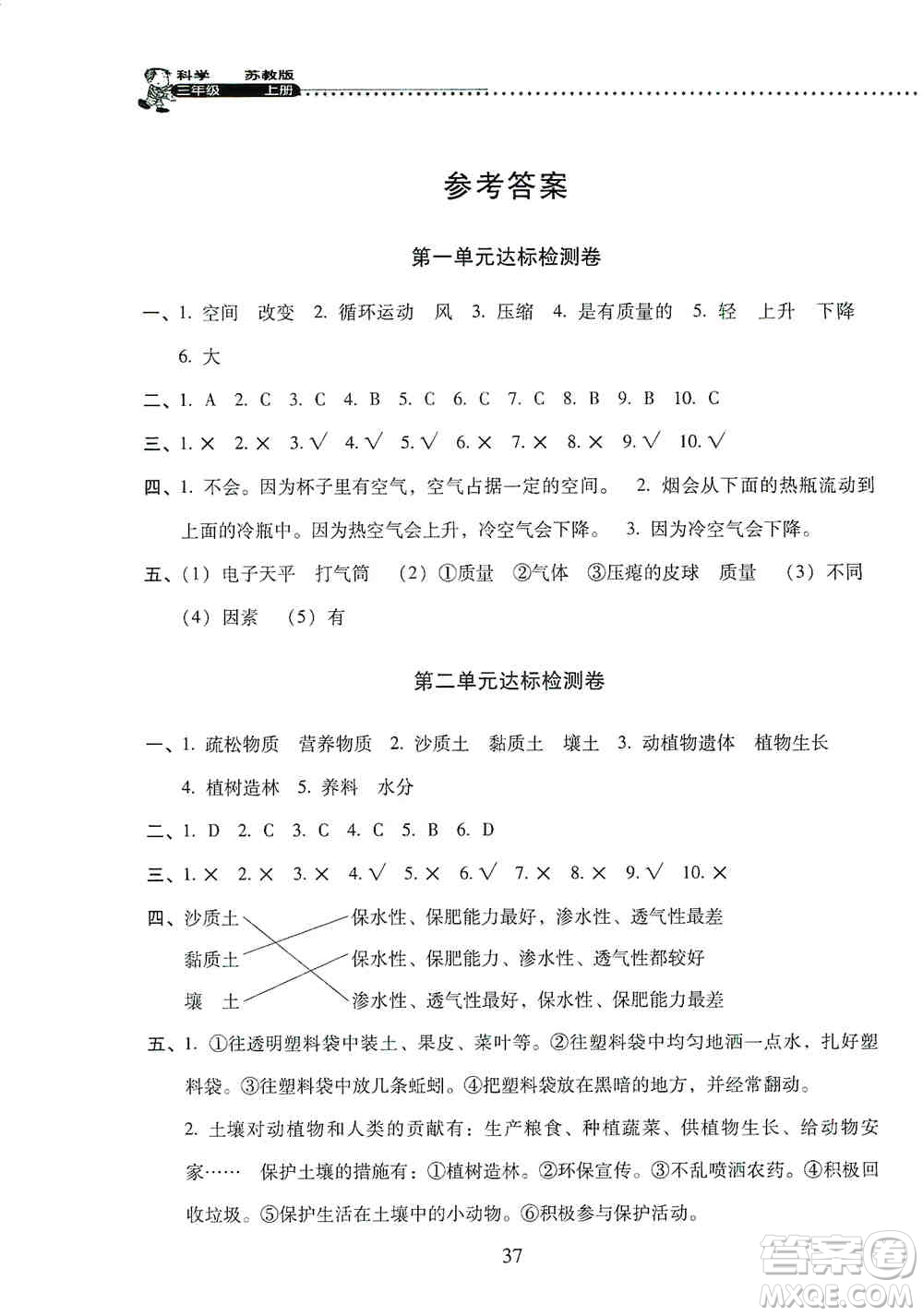 晨光出版社2019晨光全優(yōu)小學(xué)單元達(dá)標(biāo)與歸類(lèi)復(fù)習(xí)檢測(cè)卷三年級(jí)科學(xué)上冊(cè)蘇科版答案