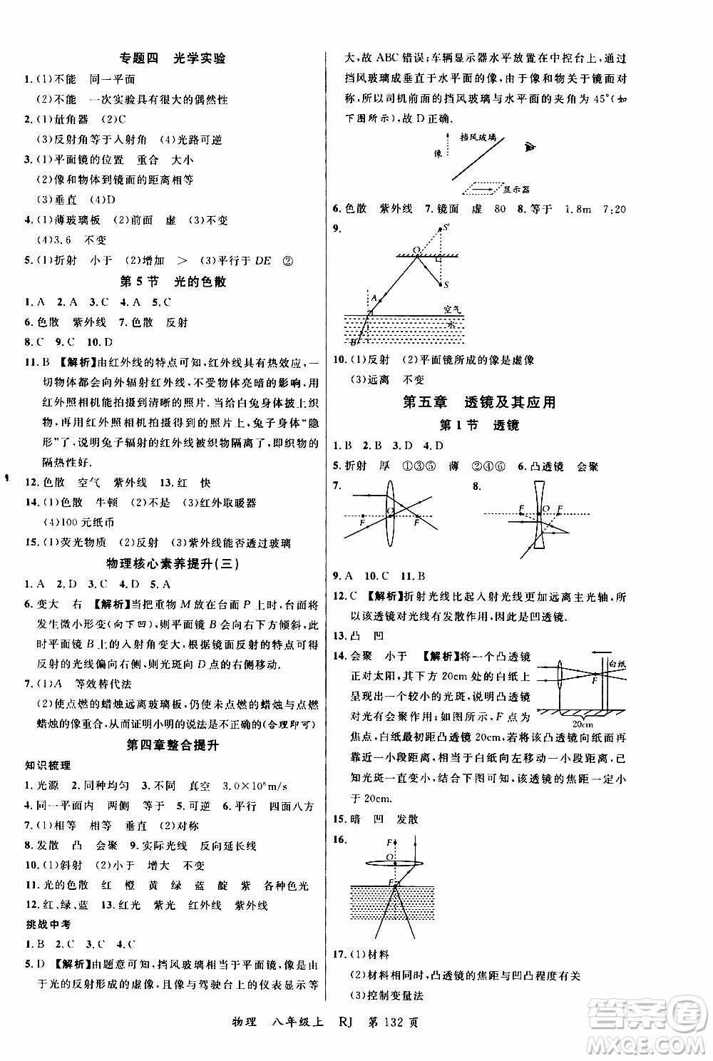 2019品至教育一線課堂物理八年級(jí)上冊(cè)人教版RJ參考答案