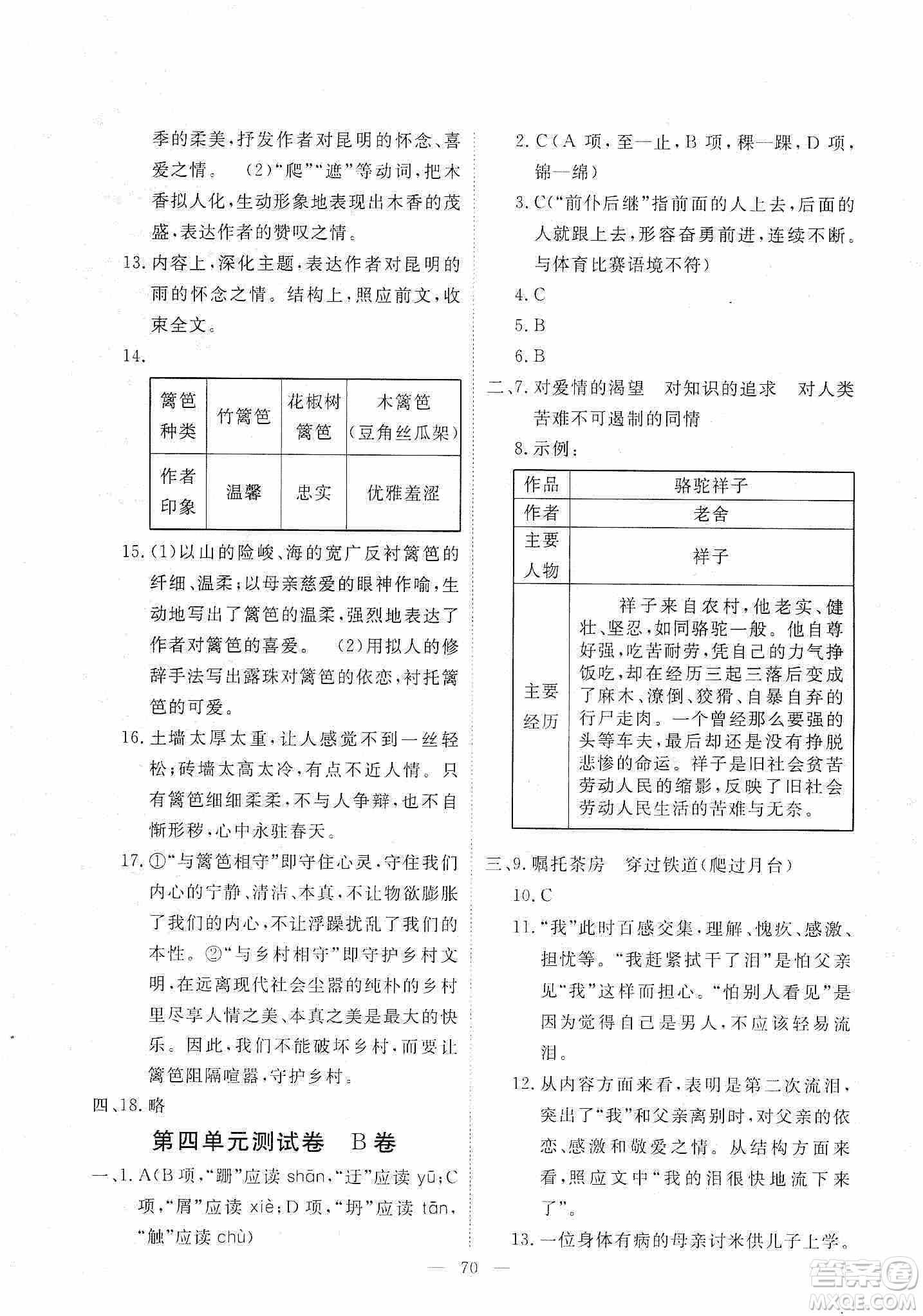 芝麻開花2019能力形成同步測(cè)試卷八年級(jí)語文上冊(cè)人教版答案