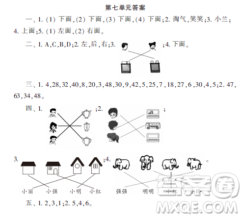 2019小學生數學報二年級第7單元答案