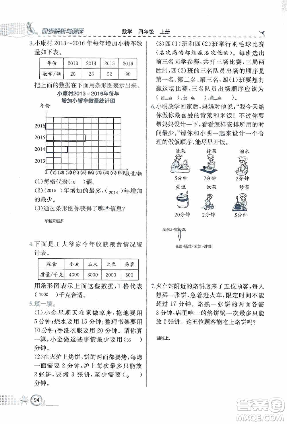 云南科技出版社2019創(chuàng)新成功學習同步導(dǎo)學同步解析與測評數(shù)學四年級上冊人教版答案