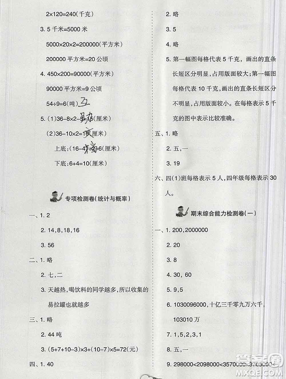 新疆文化出版社2019秋新版A+金題小學(xué)四年級數(shù)學(xué)上冊人教版答案