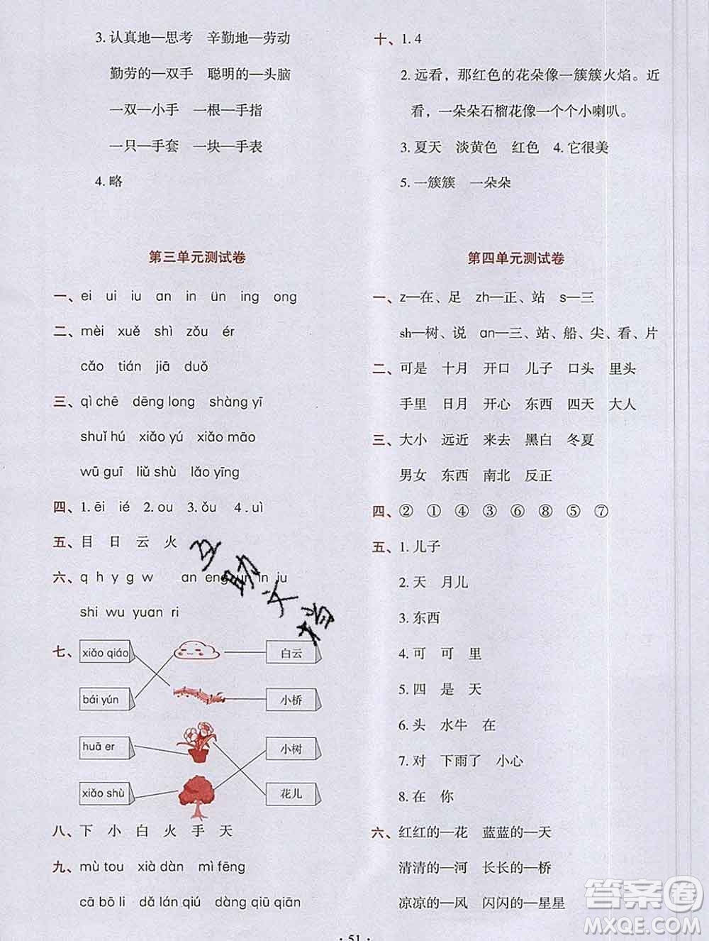 吉林出版集團股份有限公司2019年學霸成長課堂一年級語文人教版答案