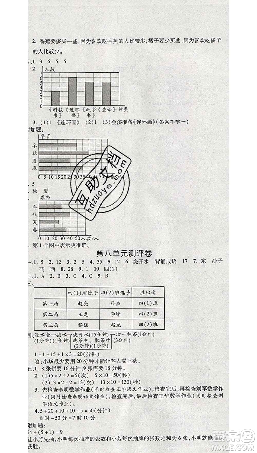 西安出版社2019年三甲文化創(chuàng)新考王四年級數(shù)學(xué)上冊人教版答案