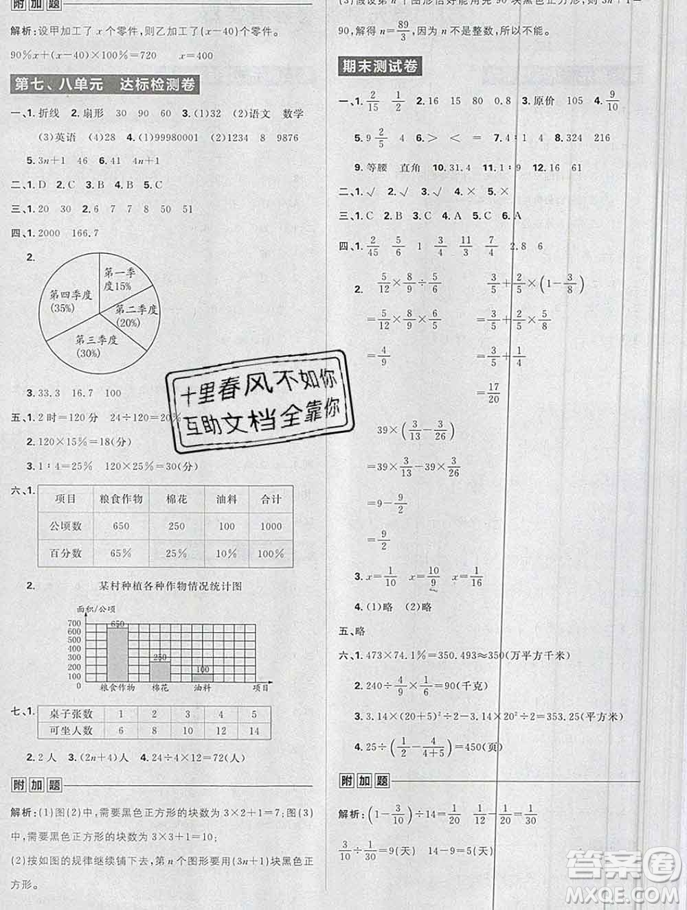 新世界出版社2019秋樂學一起練六年級數(shù)學上冊人教版答案