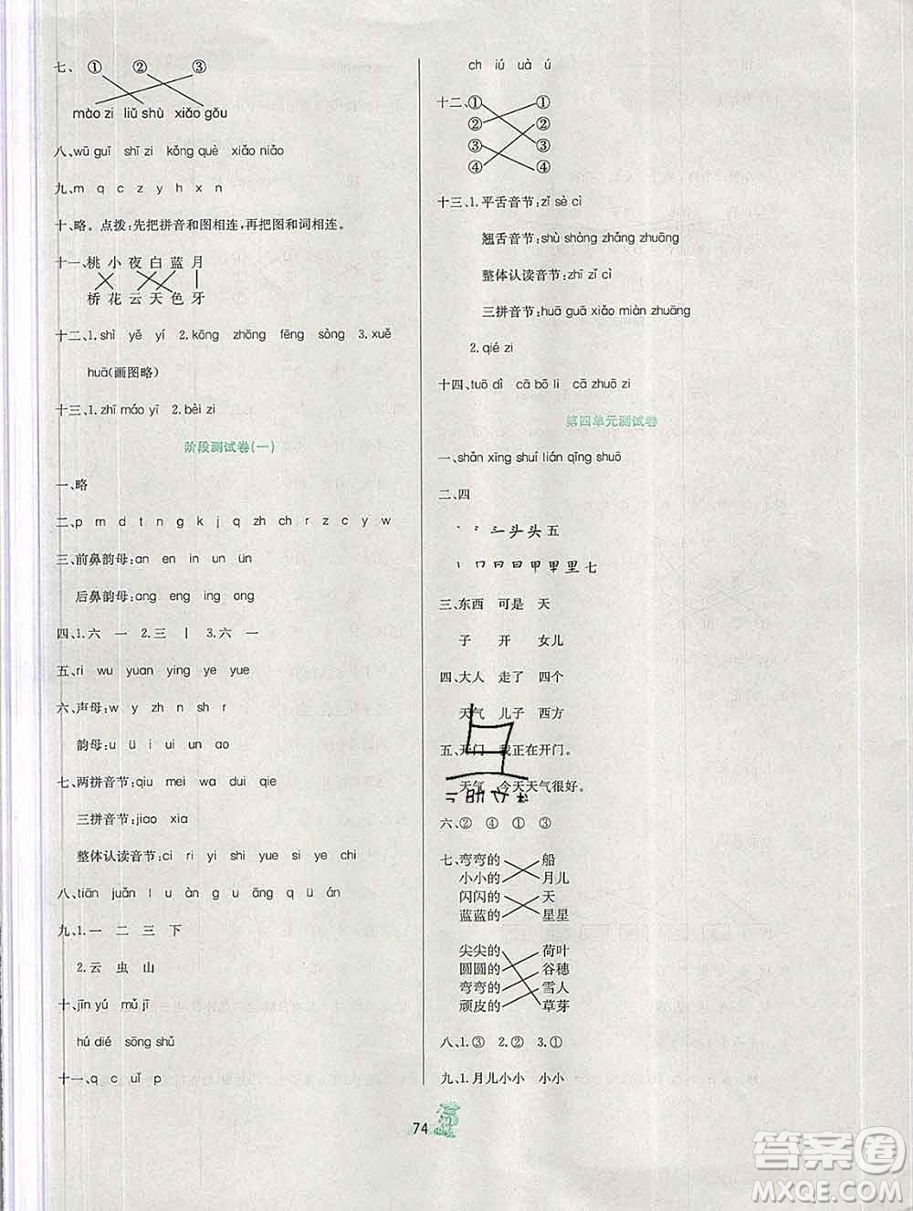 延邊人民出版社2019秋百分金卷奪冠密題卷一年級(jí)語(yǔ)文人教版答案