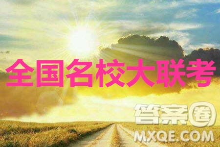 全國百所名校2020屆高三大聯(lián)考調研試卷四語文答案