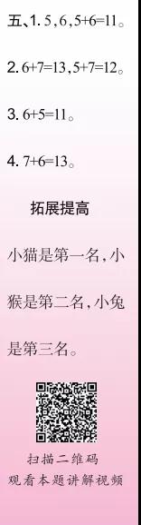 2019-2020時代學(xué)習(xí)報(bào)數(shù)學(xué)周刊一年級蘇教版第17期-第20期答案