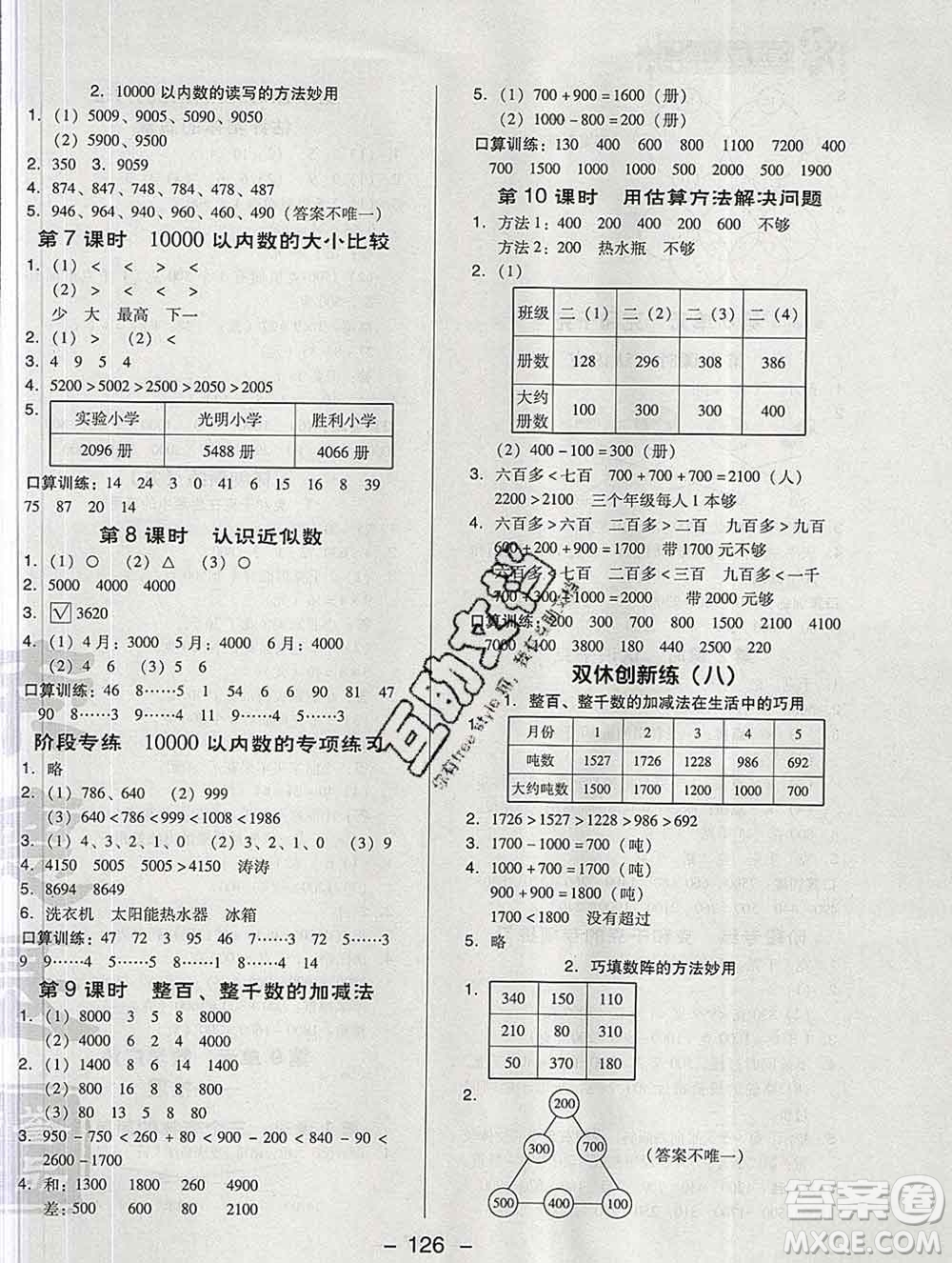 2020綜合應(yīng)用創(chuàng)新題典中點(diǎn)二年級(jí)數(shù)學(xué)下冊(cè)人教版答案