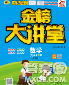 延邊大學(xué)出版社2020新版世紀(jì)金榜金榜大講堂六年級(jí)數(shù)學(xué)下冊蘇教版答案