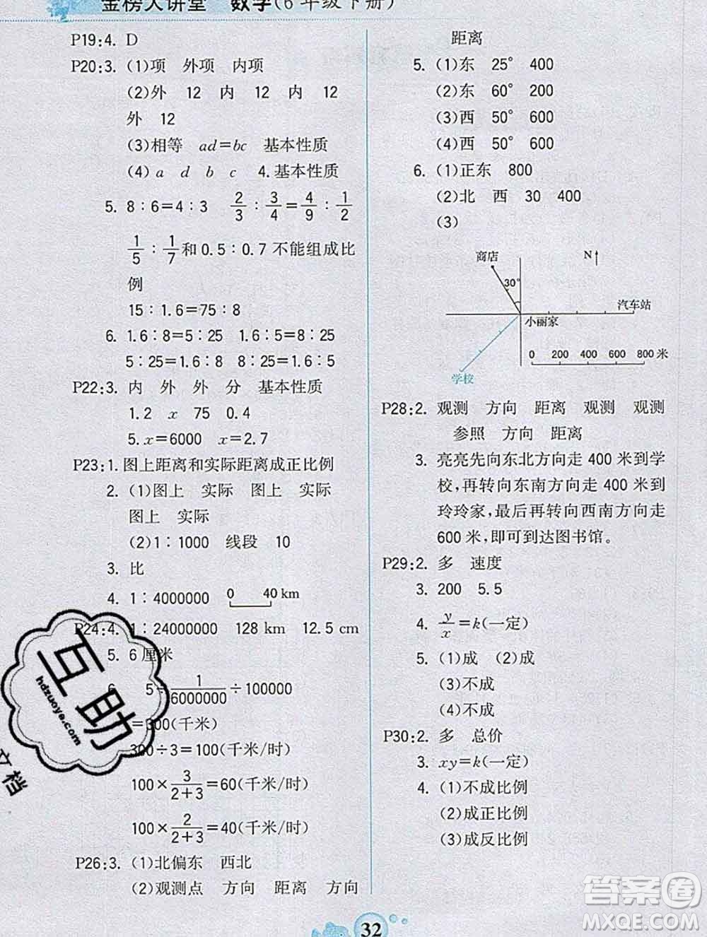 延邊大學(xué)出版社2020新版世紀(jì)金榜金榜大講堂六年級(jí)數(shù)學(xué)下冊蘇教版答案