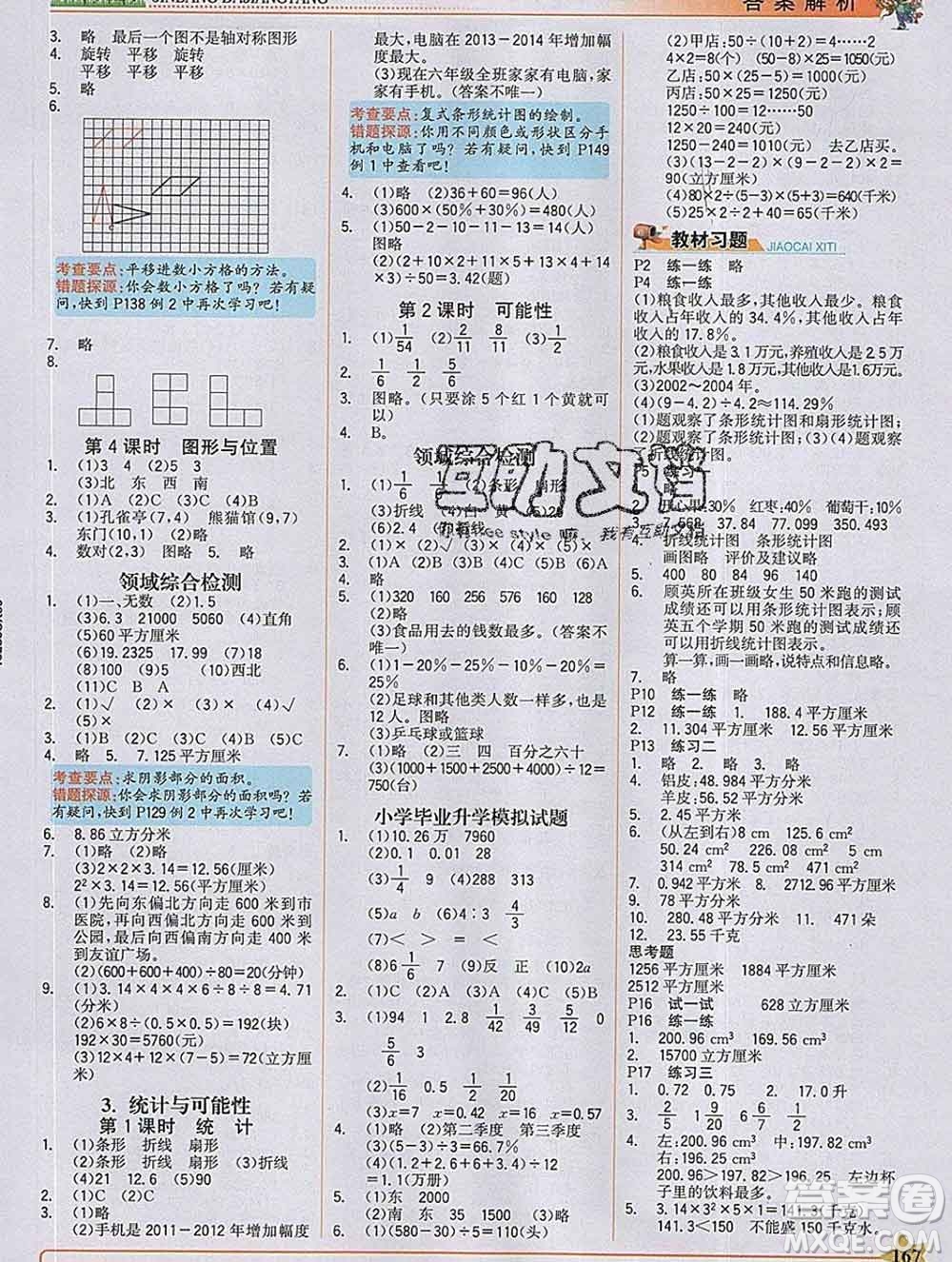 延邊大學(xué)出版社2020新版世紀(jì)金榜金榜大講堂六年級(jí)數(shù)學(xué)下冊蘇教版答案