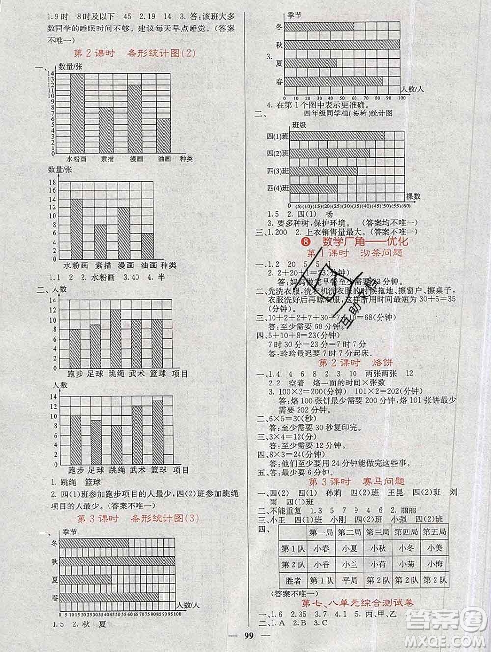 沈陽(yáng)出版社2019年秋課堂點(diǎn)睛四年級(jí)數(shù)學(xué)上冊(cè)人教版參考答案