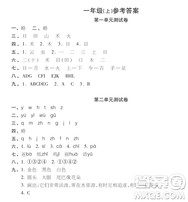 2019-2020時代學(xué)習(xí)報語文周刊統(tǒng)編版一年級上學(xué)期試卷答案