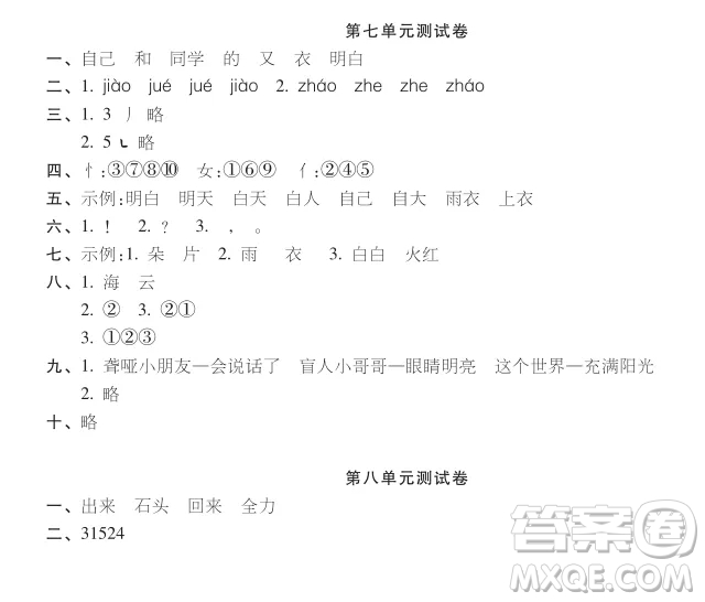2019-2020時代學(xué)習(xí)報語文周刊統(tǒng)編版一年級上學(xué)期試卷答案
