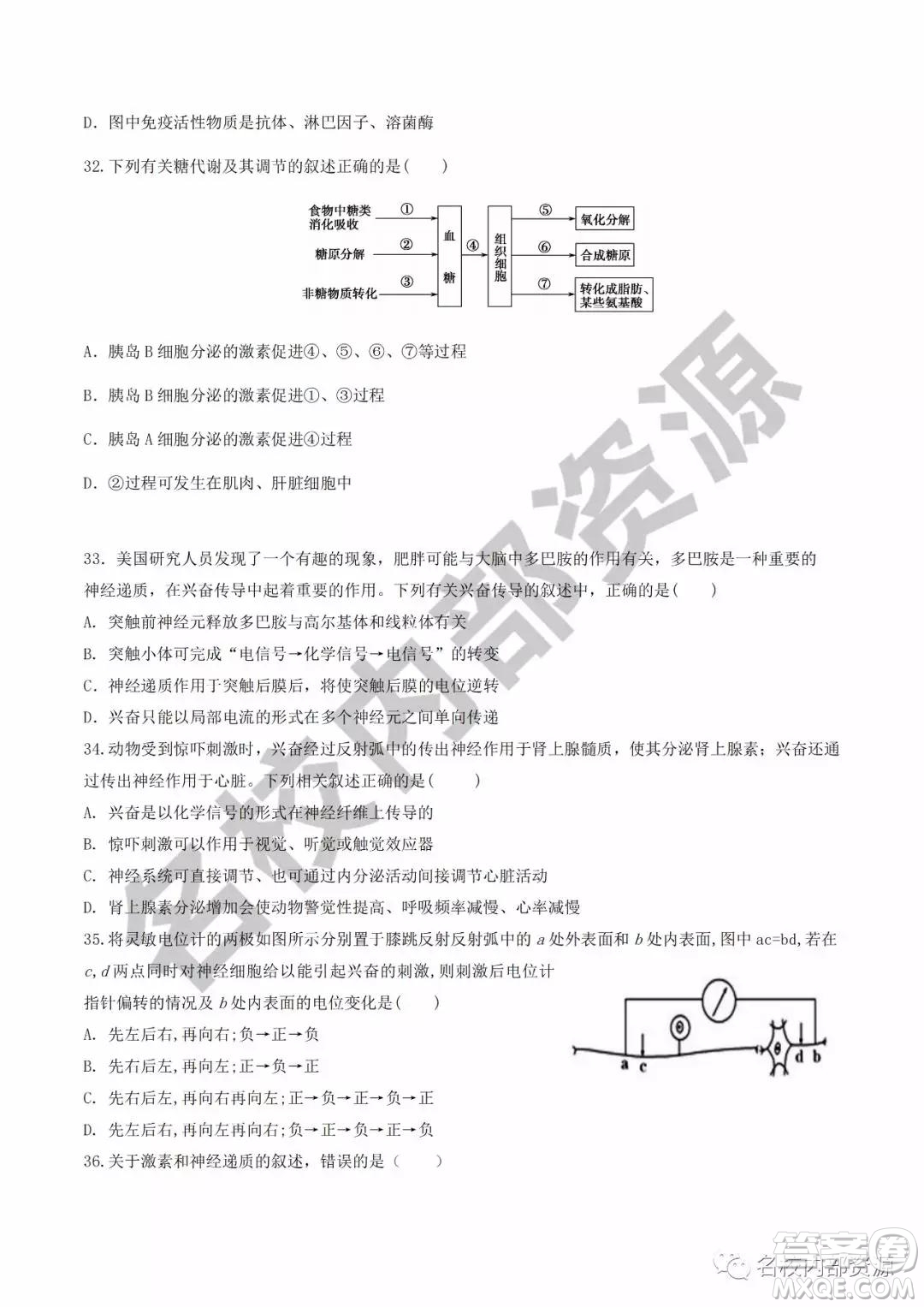 哈六中2019—2020學(xué)年度高三上第三次調(diào)研考試生物試卷及答案