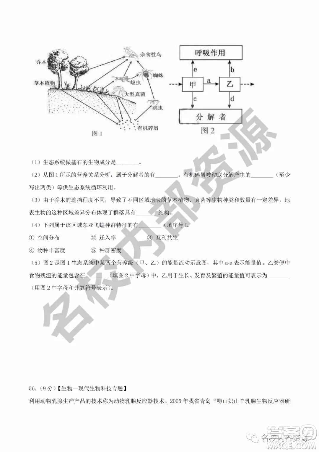 哈六中2019—2020學(xué)年度高三上第三次調(diào)研考試生物試卷及答案