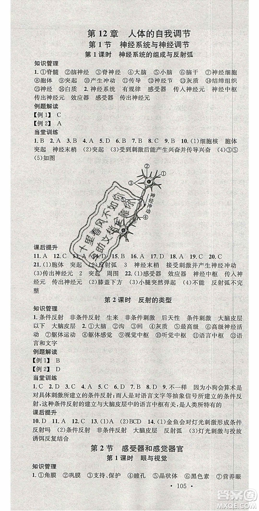中國地圖出版社2020年春名校課堂七年級生物下冊北師大版答案