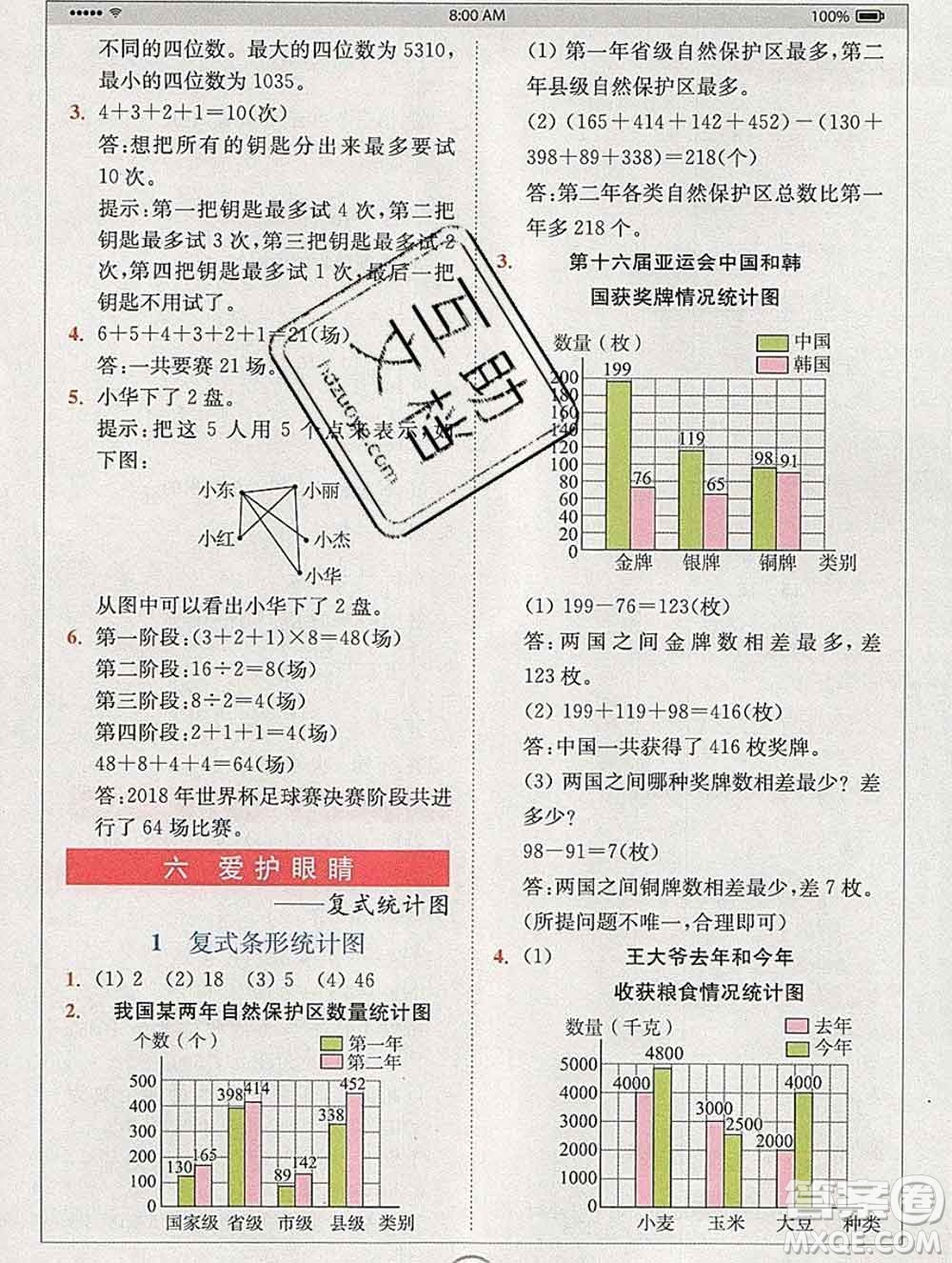 2020春全易通小學(xué)數(shù)學(xué)五年級(jí)下冊(cè)青島版答案