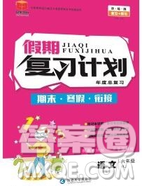2020年品至教育假期復(fù)習(xí)計劃寒假銜接六年級語文人教版答案