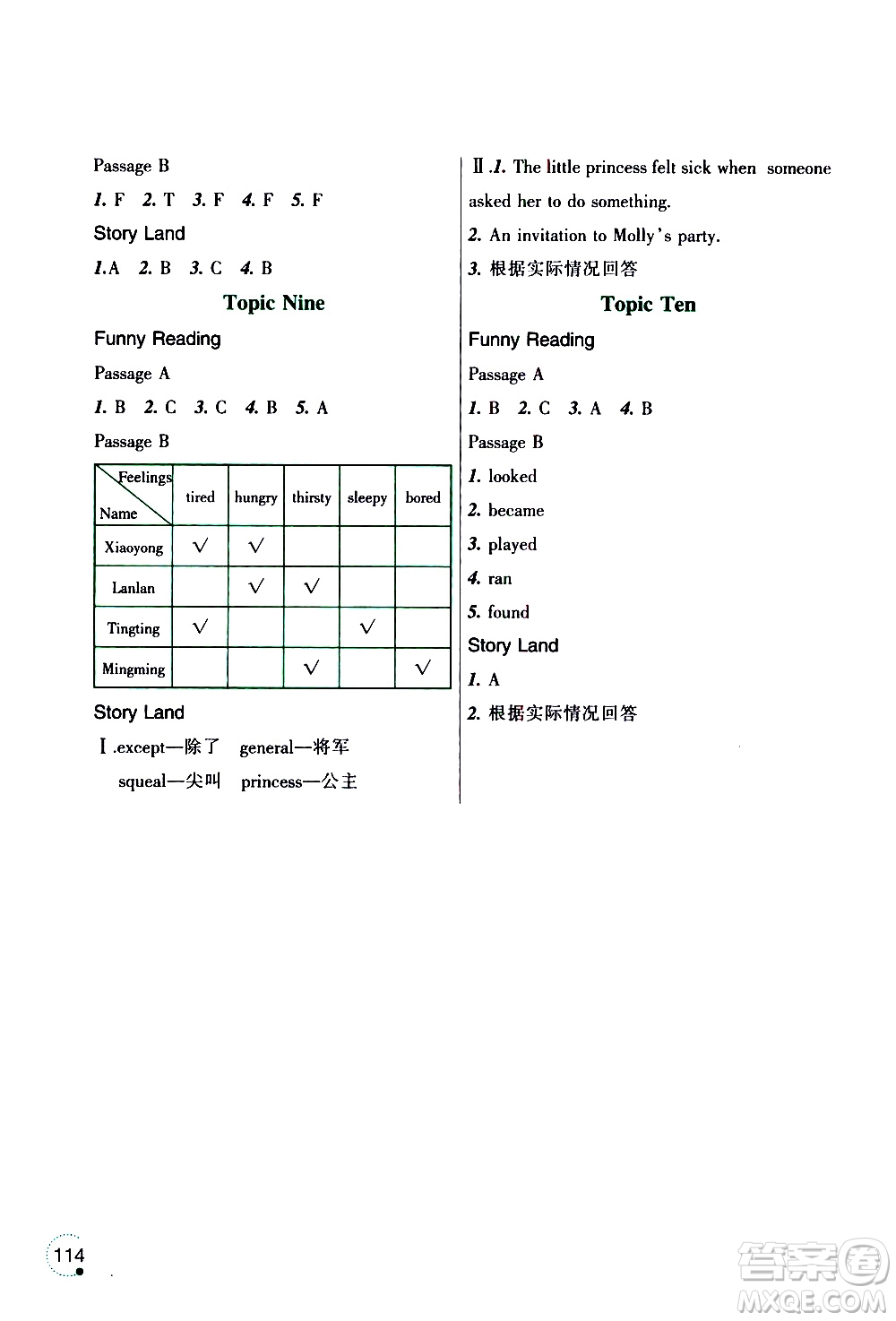 遼寧師范大學(xué)出版社2020年3年級起點(diǎn)寒假樂園五年級英語遼師版參考答案