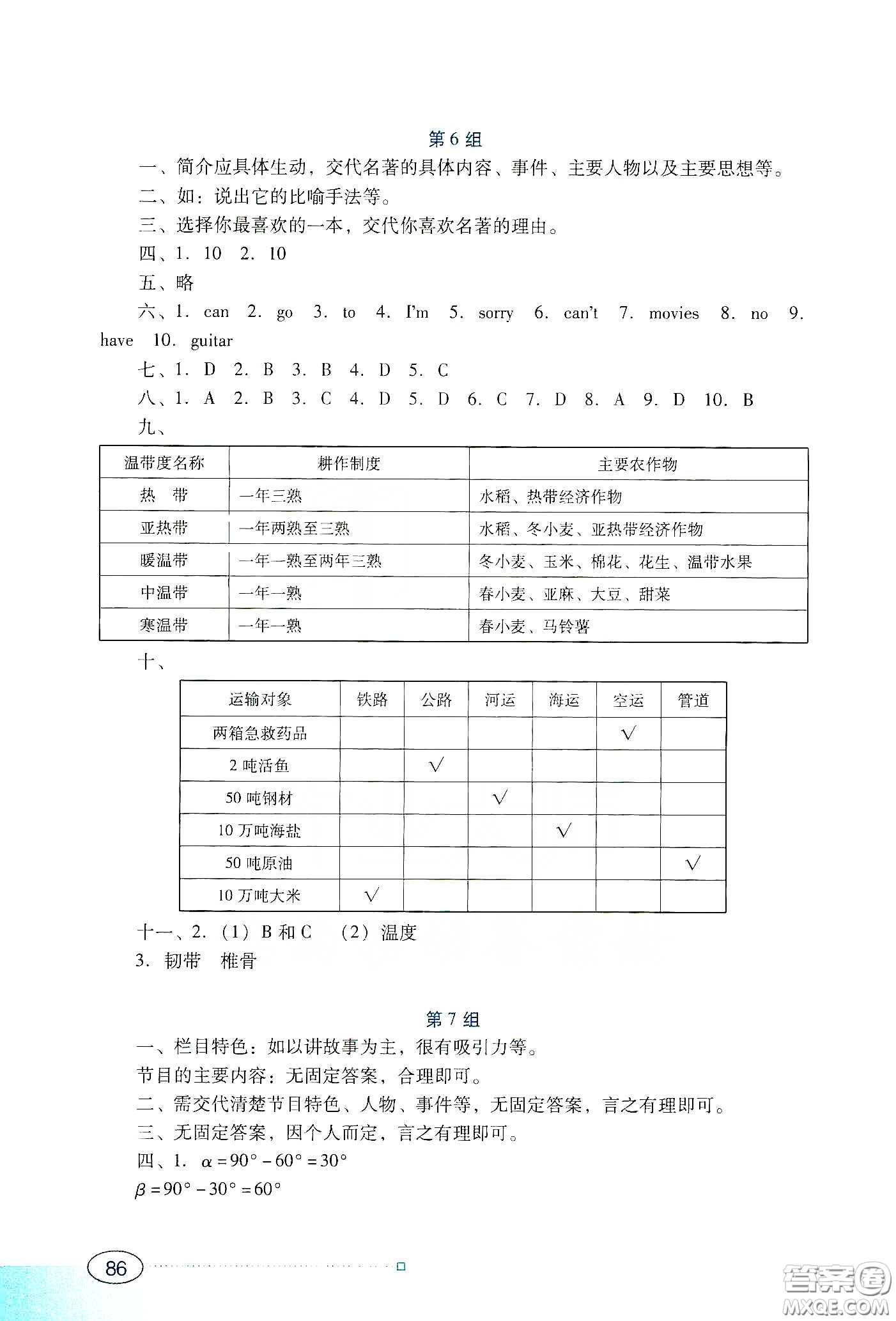 廣東教育出版社2020南方新課堂寒假園地八年級答案