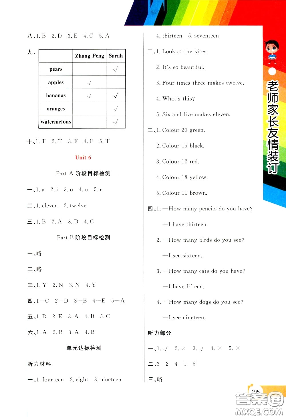 萬向思維2020年倍速學習法教材導學練三年級英語下PEP人教版參考答案