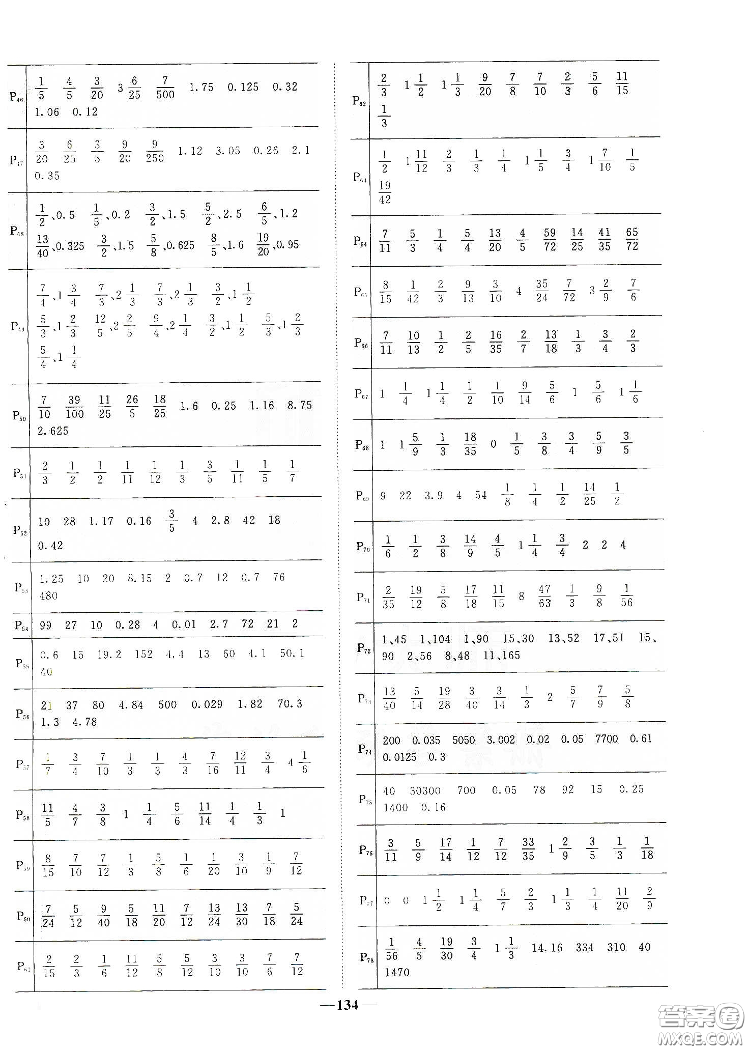 宇軒圖書2020春陽光同學課時優(yōu)化作業(yè)五年級數(shù)學下冊人教版天津適用答案