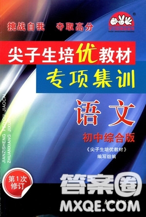 南方出版社2020年尖子生培優(yōu)教材專項集訓語文初中綜合版參考答案