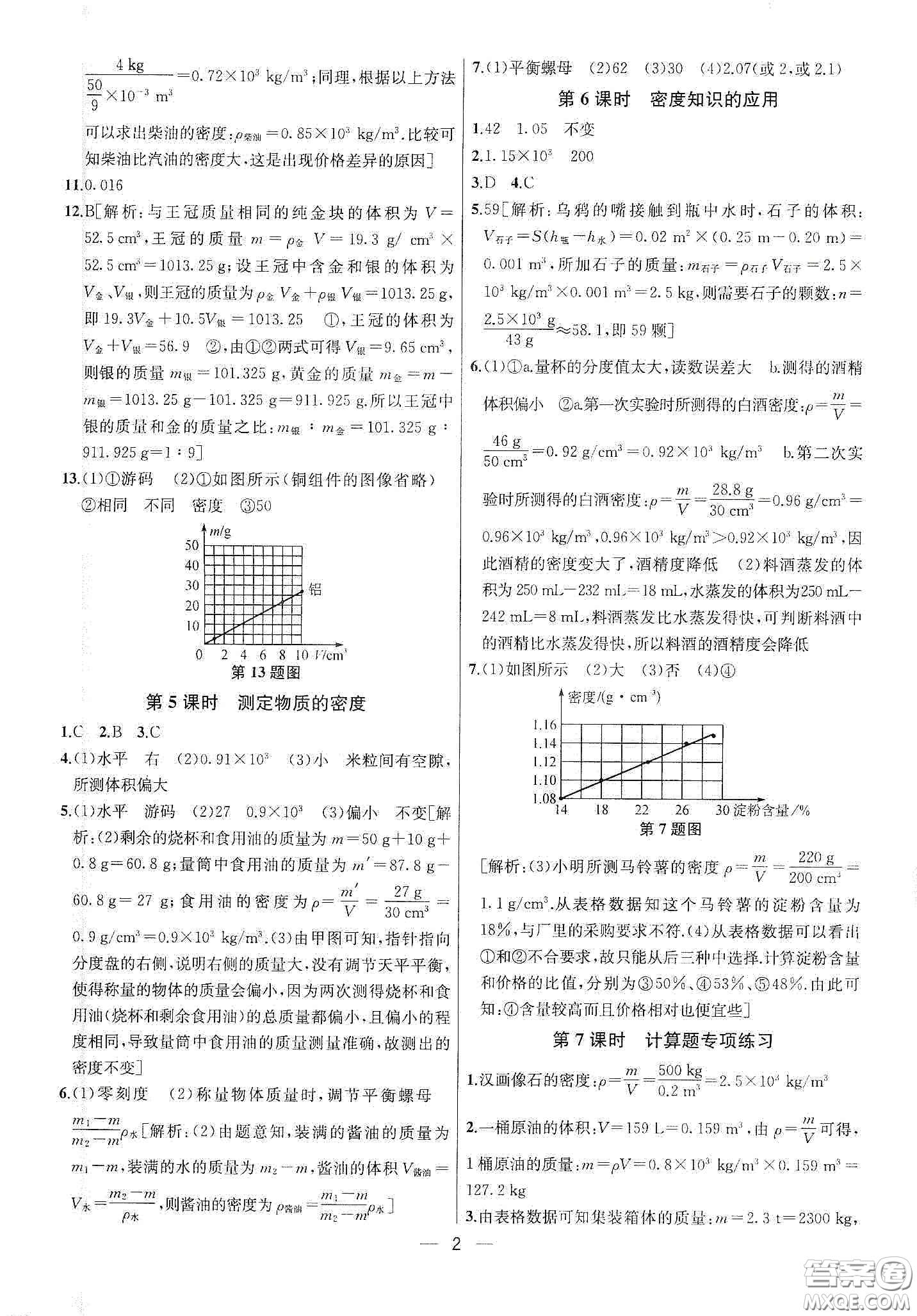 南京大學(xué)出版社2020提優(yōu)訓(xùn)練課課練八年級(jí)物理下冊(cè)課標(biāo)江蘇版答