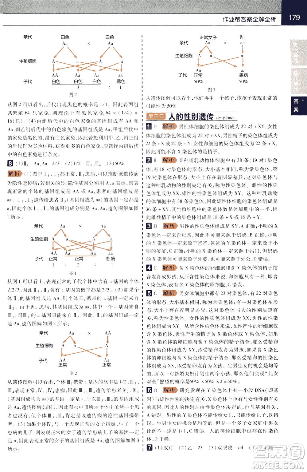 2020年教材幫初中生物八年級(jí)下冊RJ人教版參考答案
