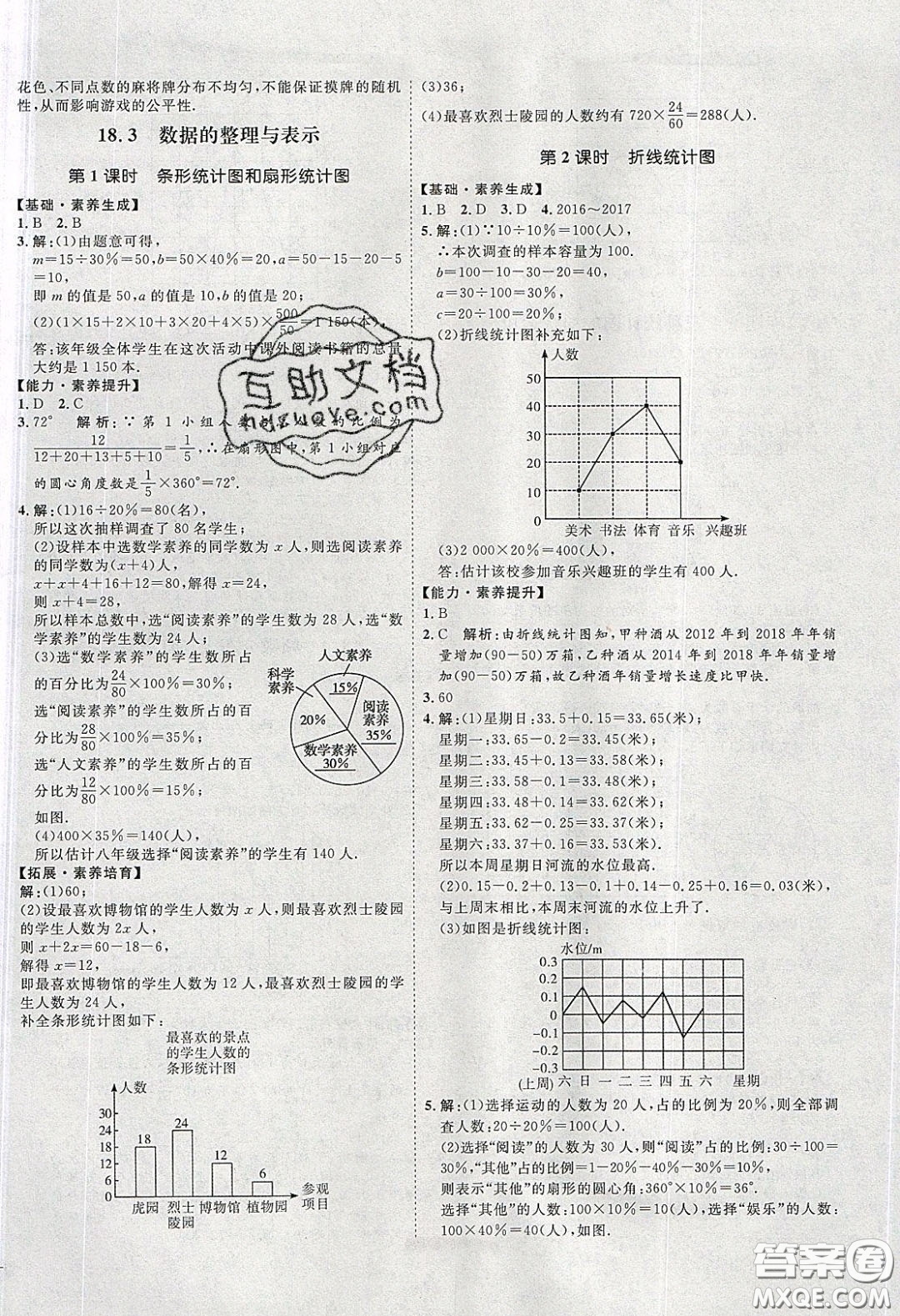 2020春優(yōu)加學(xué)案課時(shí)通八年級(jí)數(shù)學(xué)下冊N版河北專用答案