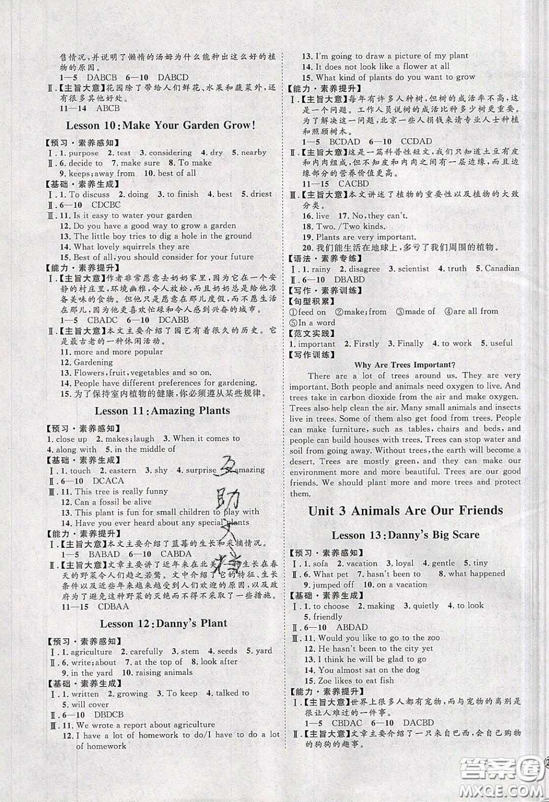 2020春優(yōu)加學(xué)案課時通八年級英語下冊N版河北專用答案