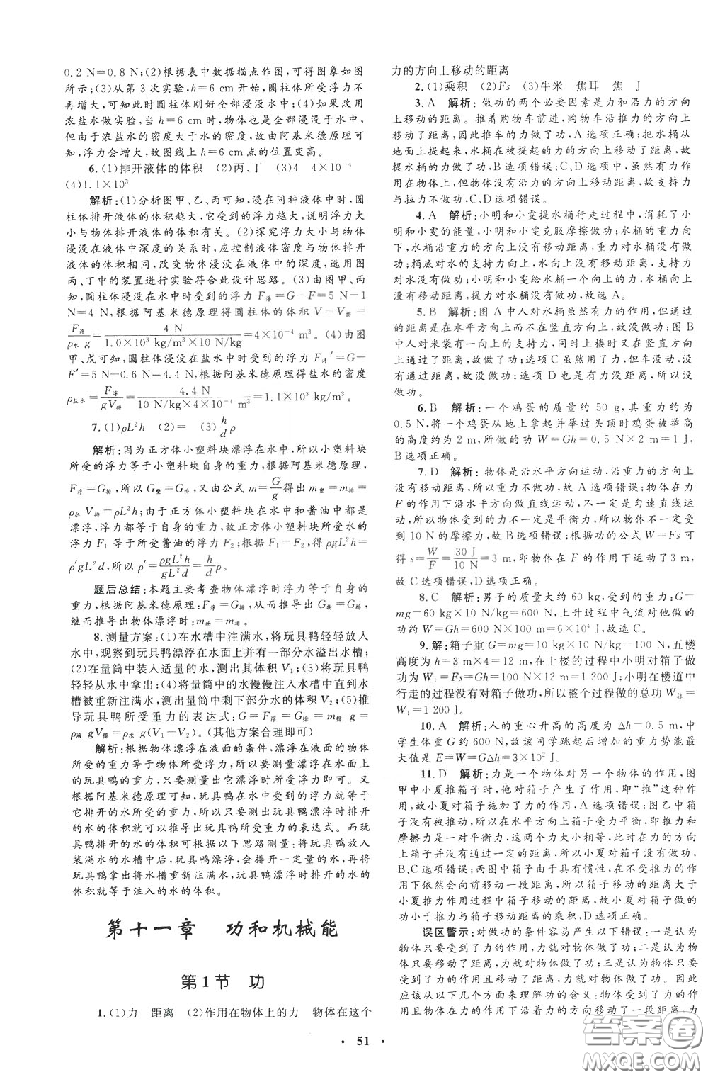 鐘書(shū)金牌2020年非常1+1完全題練八年級(jí)下冊(cè)物理R版人教版參考答案