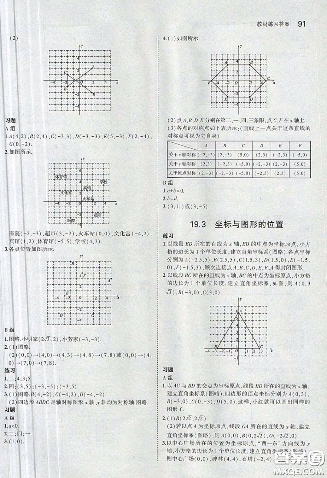 河北教育出版社2020義務(wù)教育教科書(shū)八年級(jí)數(shù)學(xué)下冊(cè)冀教版教材課后習(xí)題答案