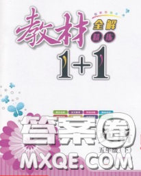 新疆青少年出版社2020春教材1加1五年級英語下冊冀教版答案