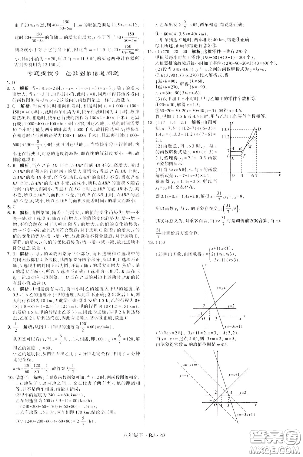 經(jīng)綸學(xué)典2020春學(xué)霸題中題八年級(jí)下冊(cè)數(shù)學(xué)RJ人教版參考答案