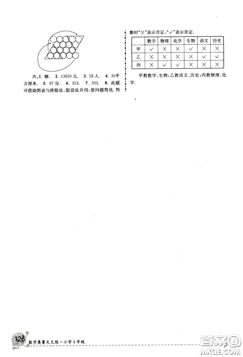 南京大學(xué)出版社2020年南大教輔數(shù)學(xué)奧賽天天練第6版小學(xué)4年級參考答案